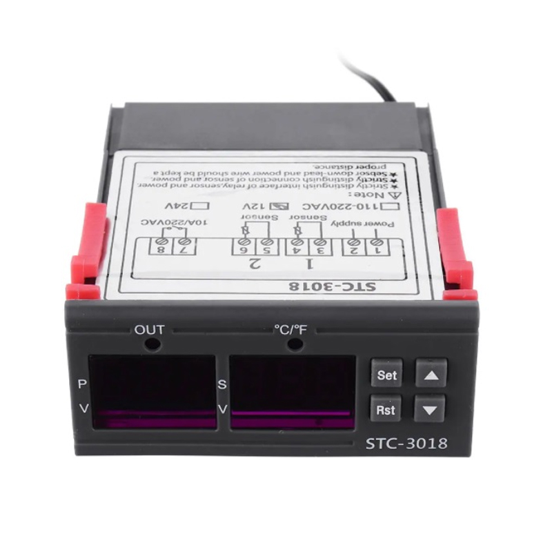 STC-3018 DC12V Dual Display Dual Temperature Adjustable Temperature Controller with 1M Cable-picture-13