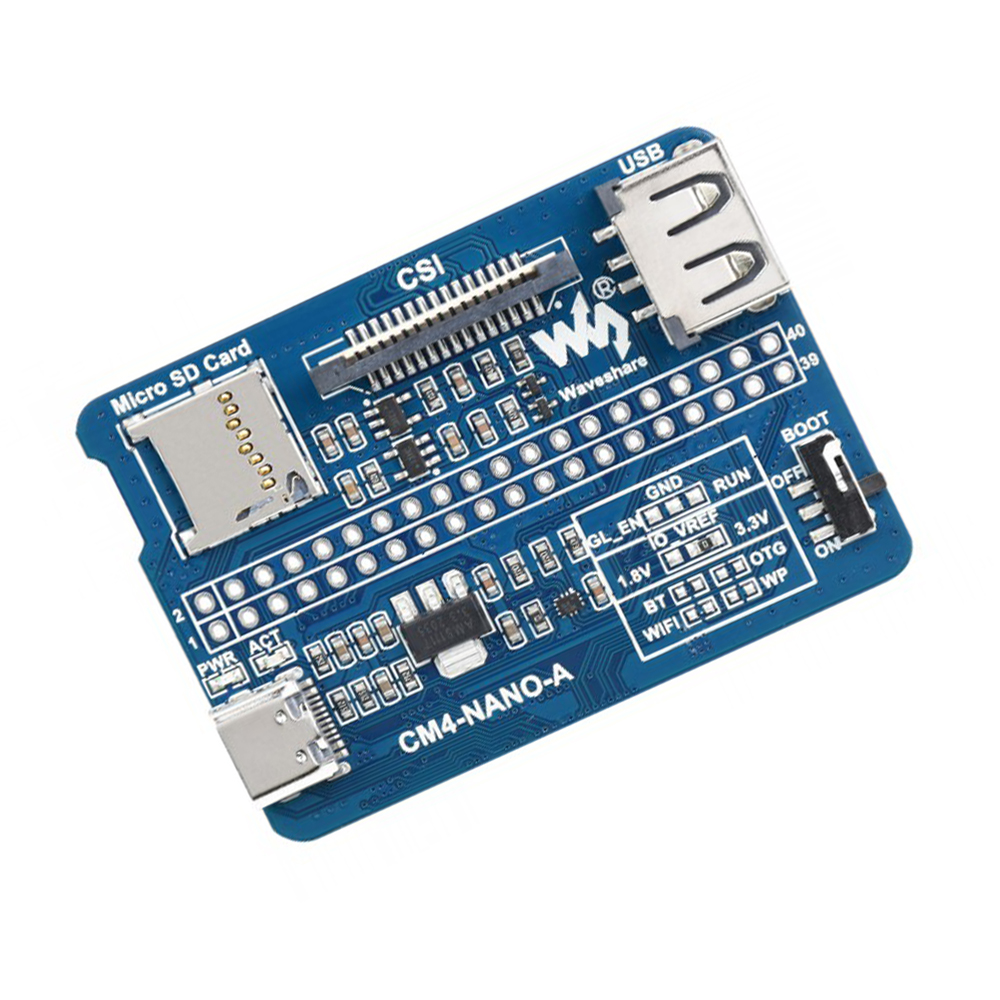 Waveshare Nano Base Board (A) for Raspberry Pi Compute Module 4, Same Size as the CM4-image-5