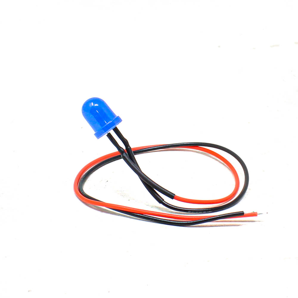 3V 5MM Blue LED Indicator With Wire 20cm (Pack of 5)-picture-33