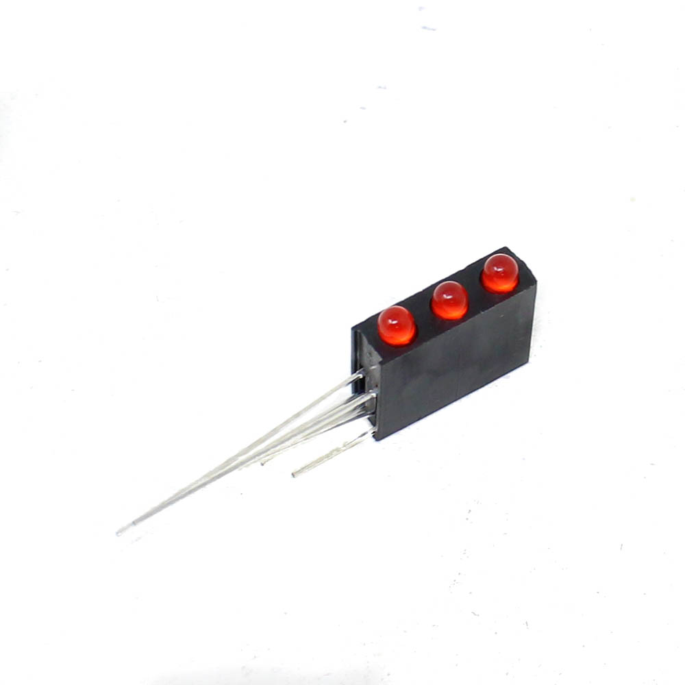 Red 3MM Three Hole LED Light Holder with Light (Pack of 10)-image-21