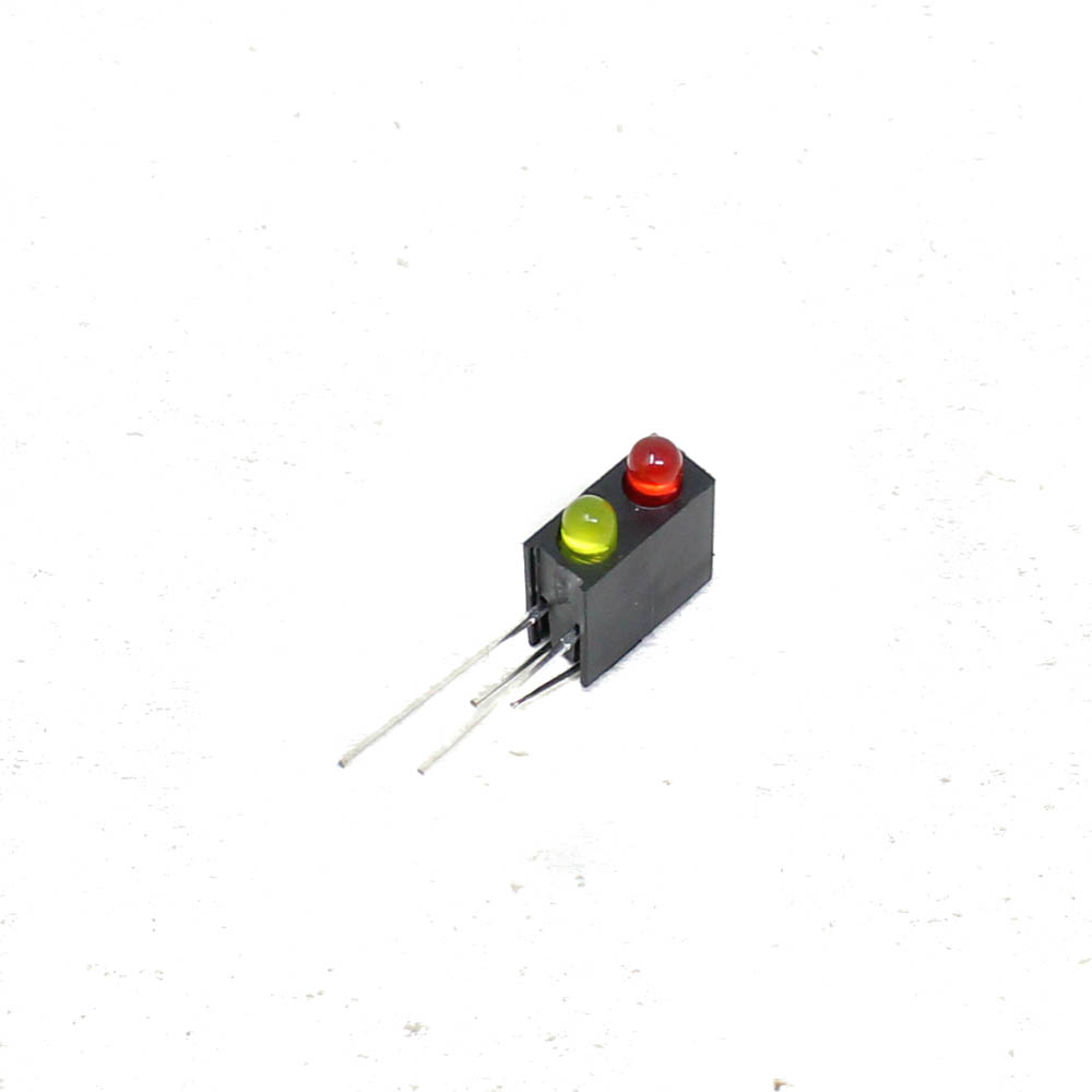 3MM Double Hole Lamp Holder with (Red + Yellow) color Light (Pack of 10)-image-49