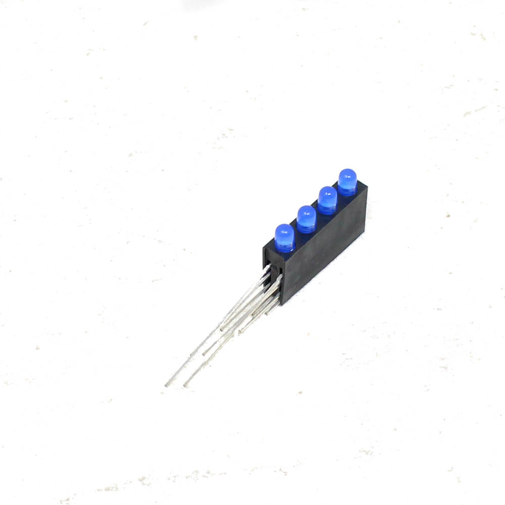 3MM Four Hole Lamp Holder with Blue color LED (Pack of 5)-picture-24