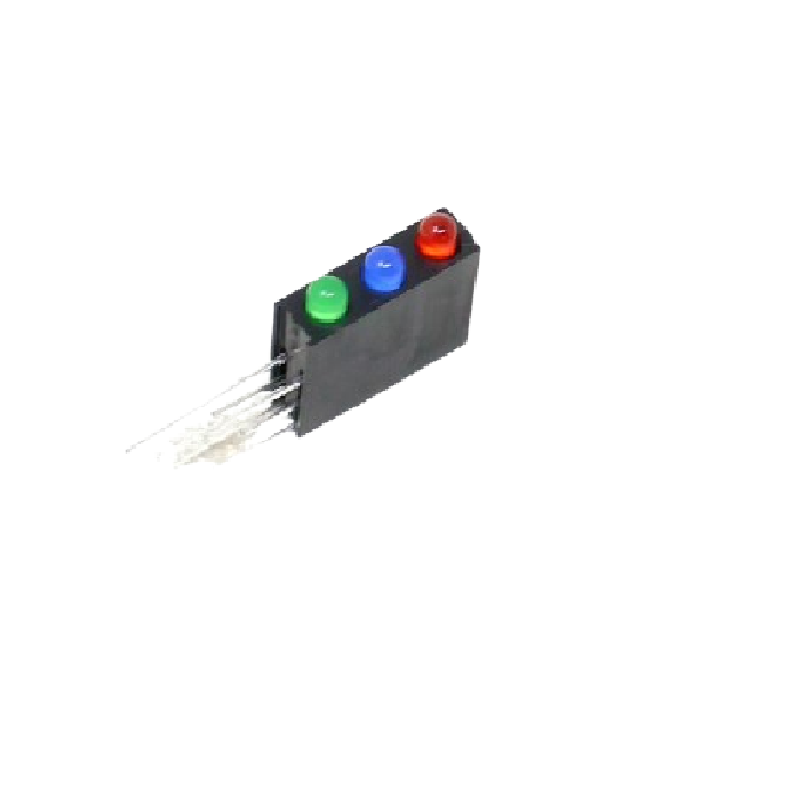 3MM Three Hole Lamp Holder with (Red+Blue+Green) color Light (Pack Of 10)-image-13