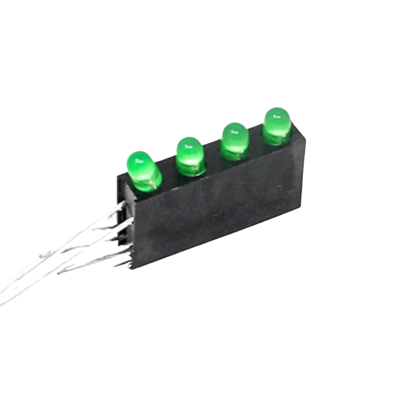 3MM Four Hole Lamp Holder with Green color Light (Pack of 5)-picture-14