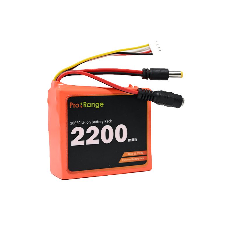 Pro-Range A Grade NMC N18650CH 11.1V 2200mAh 2C 3S1P Li-Ion Battery Pack with DC Jack Male & Female-image-28