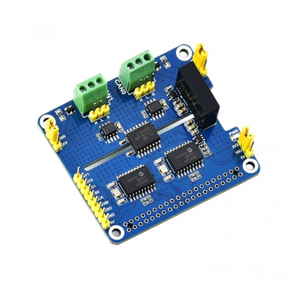 Waveshare 2-Channel Isolated CAN Expansion HAT for Raspberry Pi, Dual Chips Solution-image-11