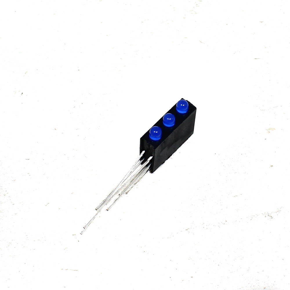 3MM Three Hole Lamp Holder with Blue color Light (Pack Of 10)-picture-18