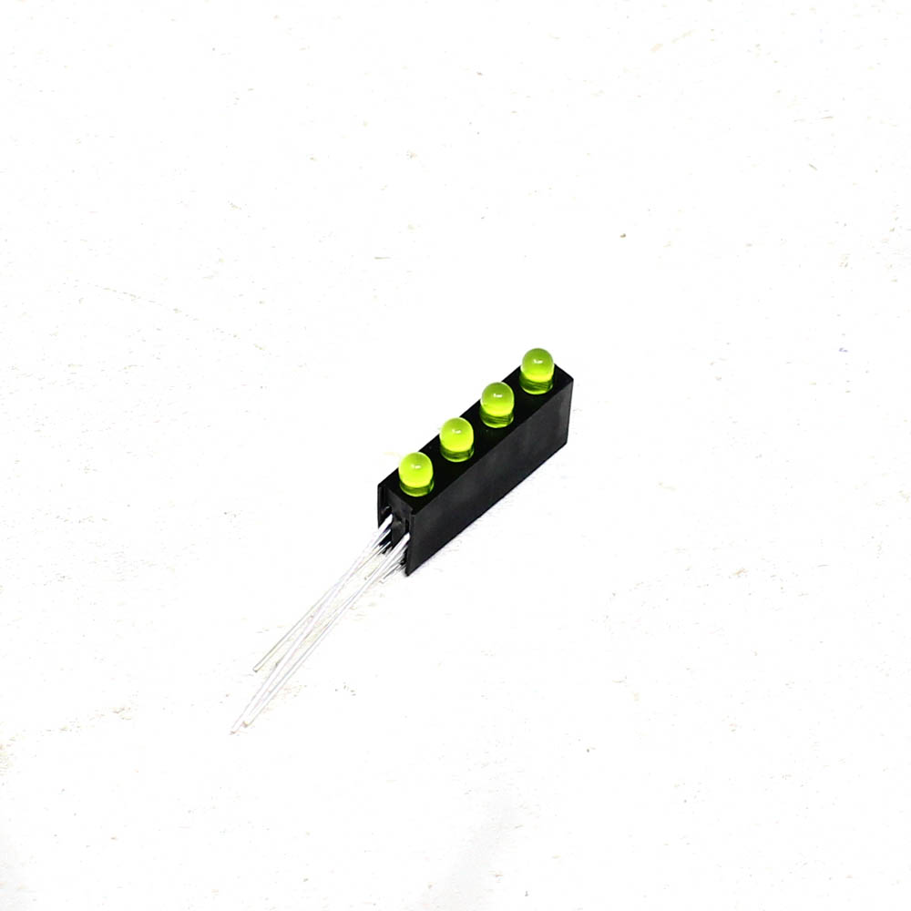 3MM Four Hole Lamp Holder with Yellow color LED (Pack of 5)-picture-27