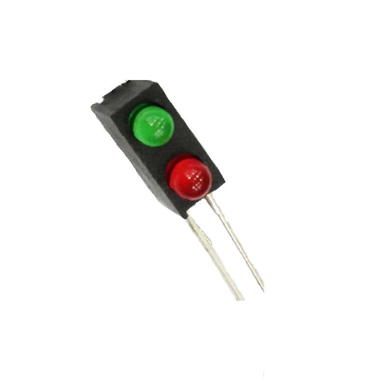 3MM Double Hole LED Light Holder with Light Green+Red (pack of 10)-picture-39