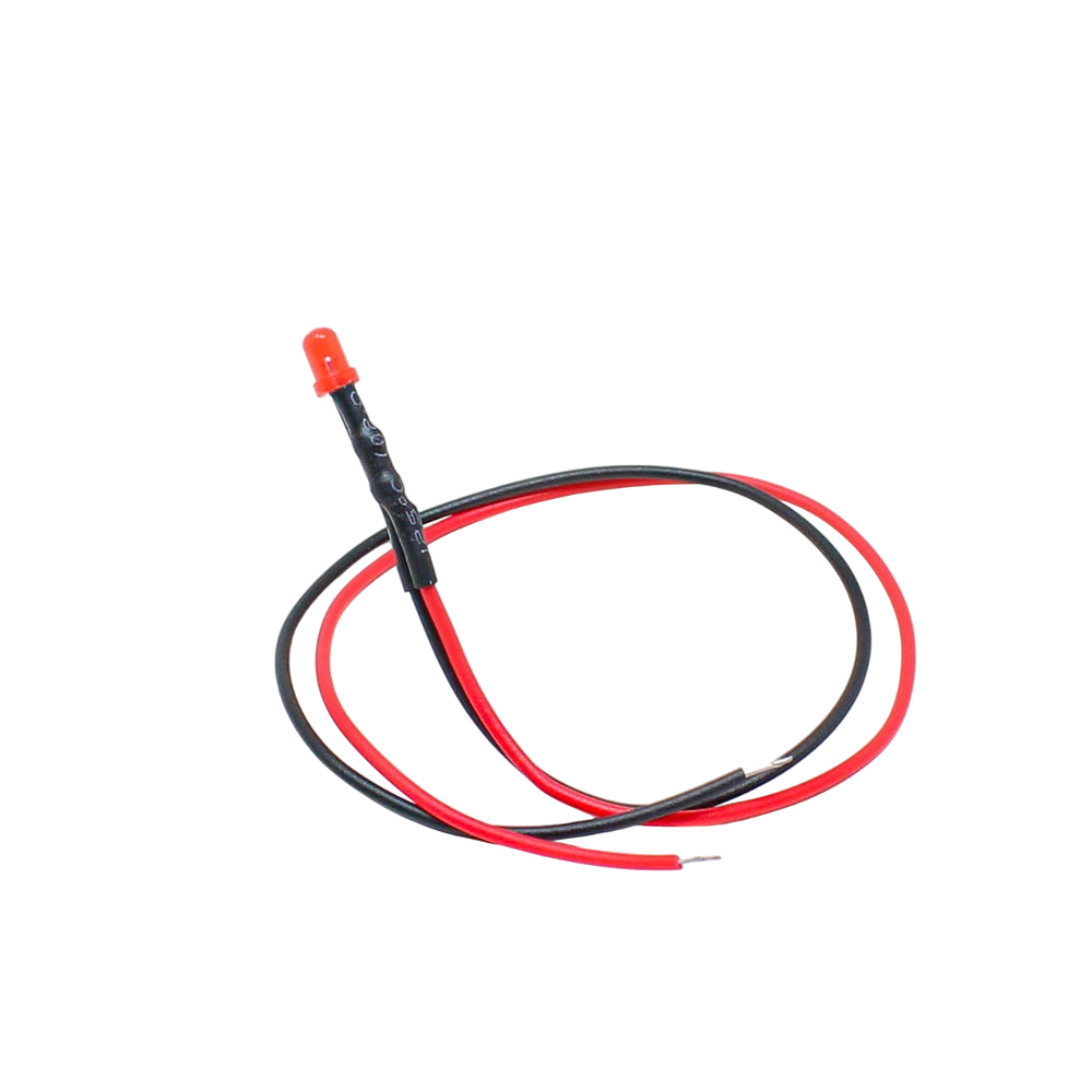 12-18V Red LED Indicator 3MM Light with 20 CM Cable (Pack of 5)-picture-32