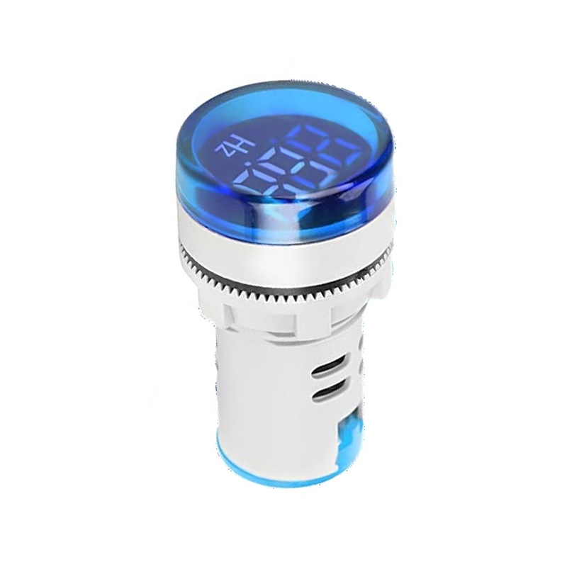 Blue 20-75Hz 22mm AD16- 22DSHZ Round LED Hertz Meter Indicator-picture-19