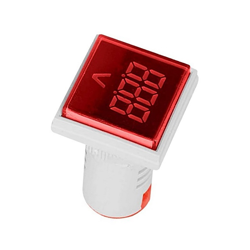 Red AC60-500V 22mm AD16-22FSV Square Cover LED Voltmeter Indicator Light-image-10