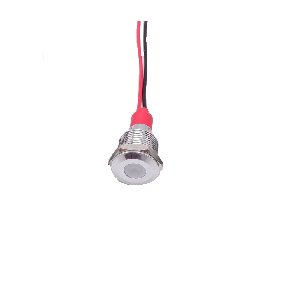 White 3-9V 10mm LED Metal Indicator Light with 15CM Cable-image-12