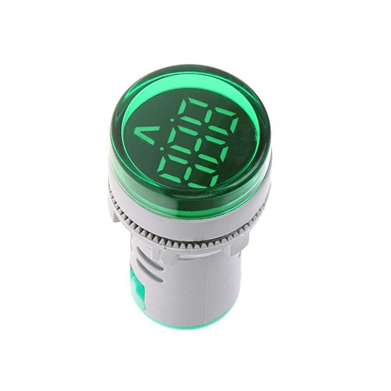 Green AC20-500V 22mm AD16-22DSV digital voltmeter Indicator with Big Digital Tube-image-6