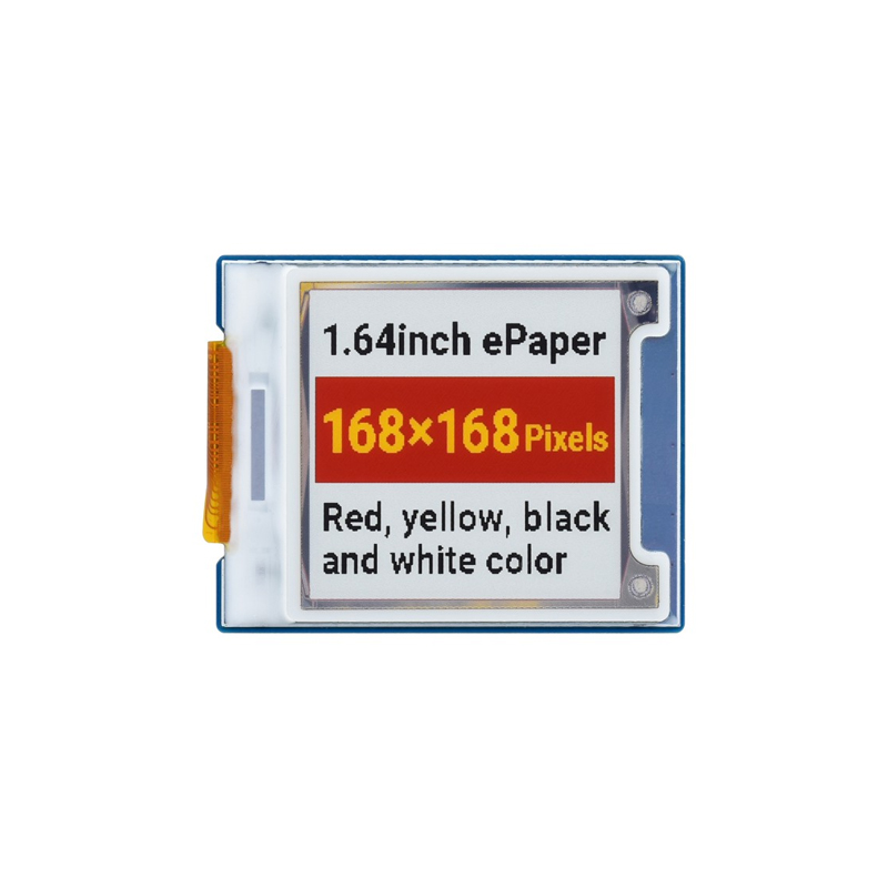 Waveshare 1.64inch square E-Paper Module (G) 168×168 Red/Yellow/Black/White-picture-14