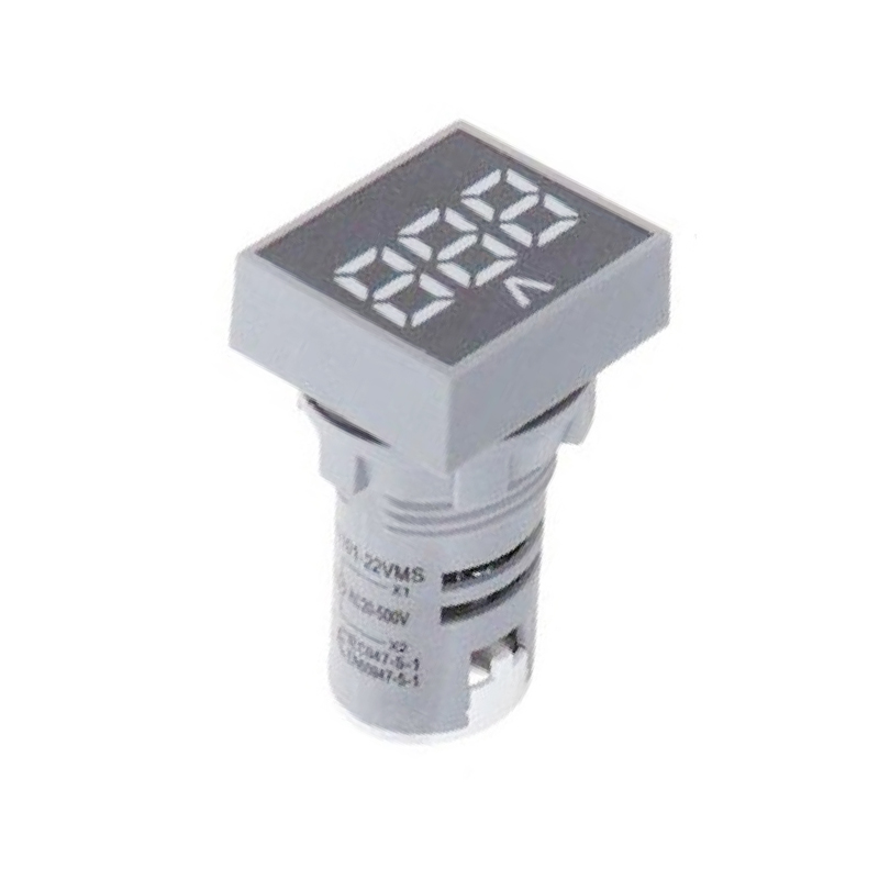 White AC60-500V 22mm AD16-22FSV Square Frosted Surface LED Voltmeter Indicator Light-image-43