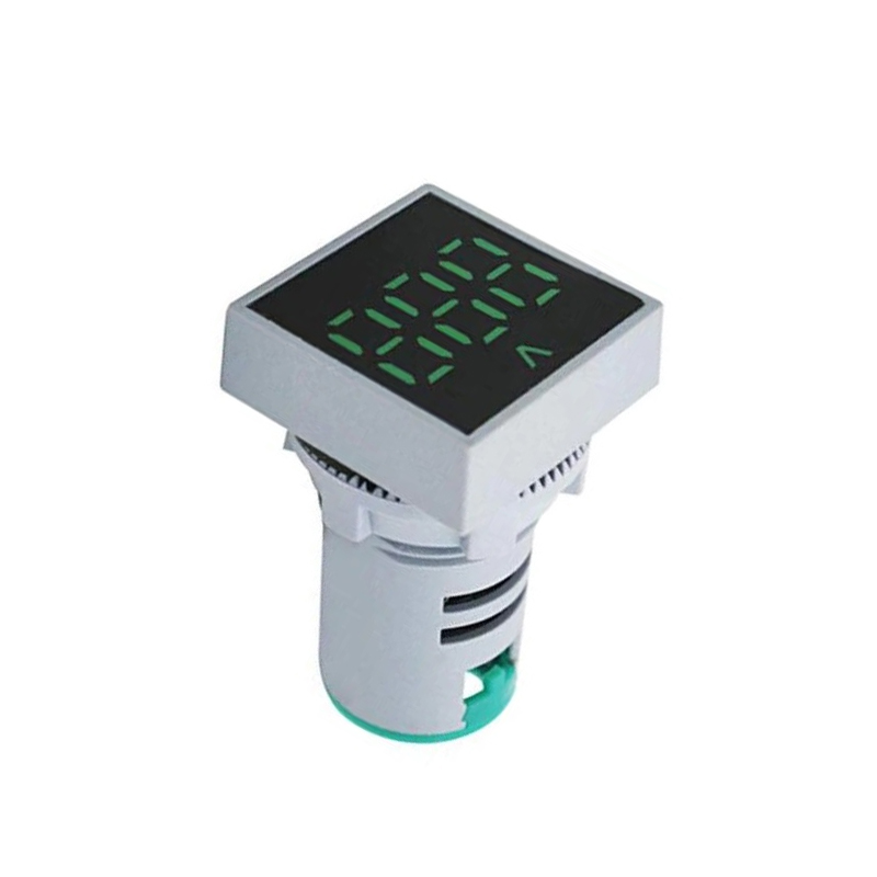 Green AC60-500V 22mm AD16-22FSV Square Frosted Surface LED Voltmeter Indicator Light-image-11