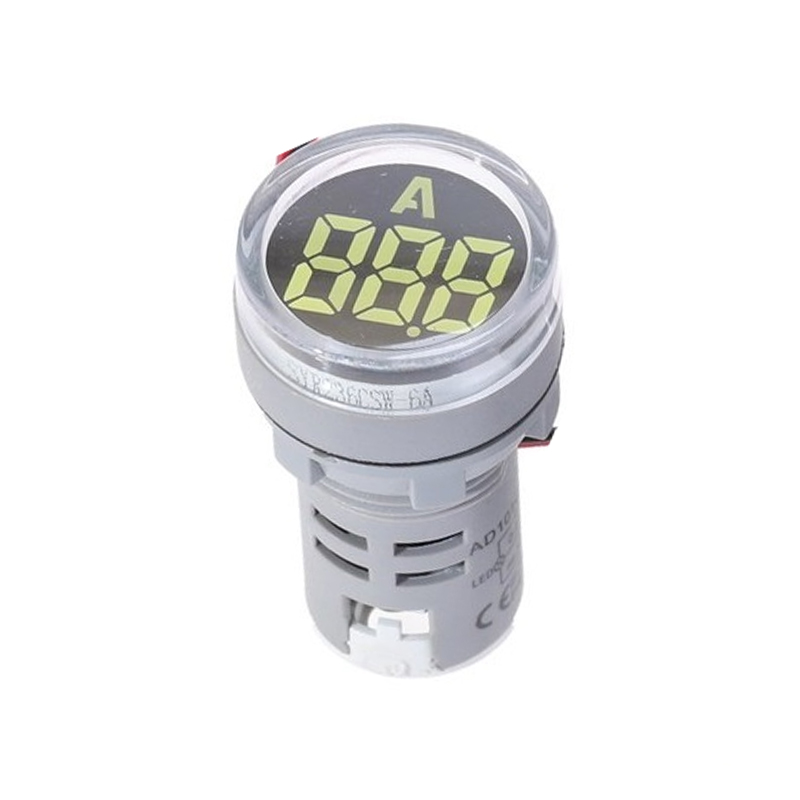 White 0-100A 22mm AD16- 22DSA Round LED Ammeter Indicator Light with Transformer-image-13
