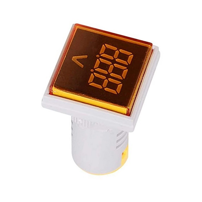Yellow AC60-500V 22mm AD16-22FSV Square Cover LED Voltmeter Indicator Light-picture-27