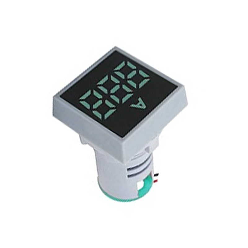 Green 0-100A 22mm AD16- 22FSA Square Cover LED Ammeter Indicator Light with Transformer-image-36