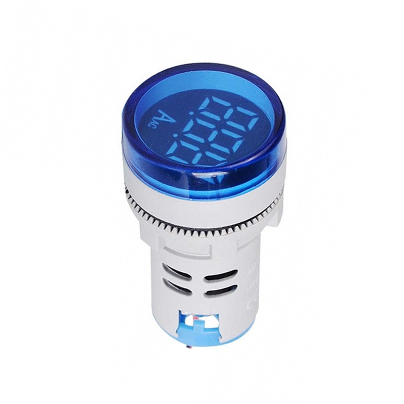 Blue 0-100A 22mm AD16-22DSA Round LED Ammeter Indicator Light with Transformer-picture-24