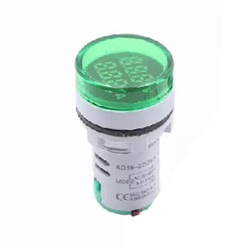 Green AC50-500V 0-100A 22mm AD16-22DVA Round LED Indicator Light with Transformer-image-14