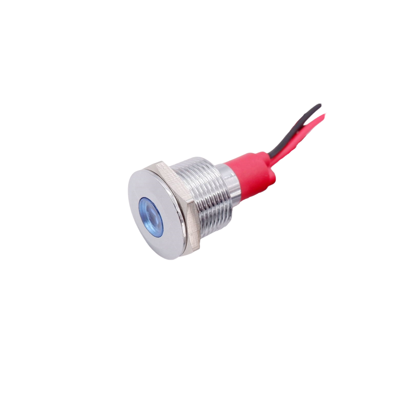 Blue 10-24V 12mm LED Metal Indicator Light with 15CM Cable-picture-36
