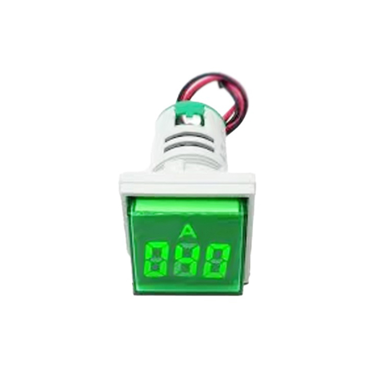 Green AC50-500V 0-100A 22mm AD16-22FVA Square Cover LED Voltage and Current Dual Display Indicator Light with Transformer-image-47