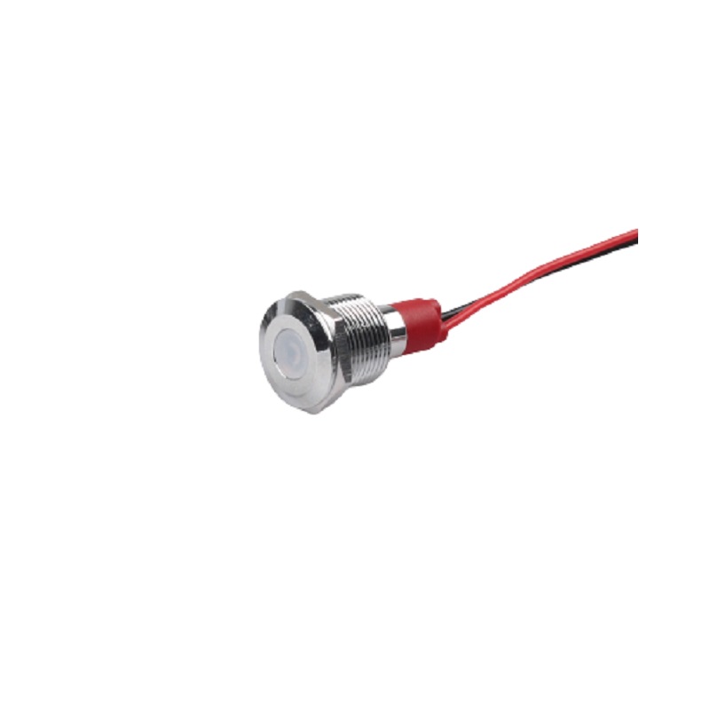 White 10-24V 10mm LED Metal Indicator Light with 15CM Cable-picture-34