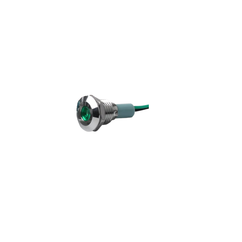 Green 3-9V 10mm LED Metal Indicator Light with 15CM Cable-picture-22