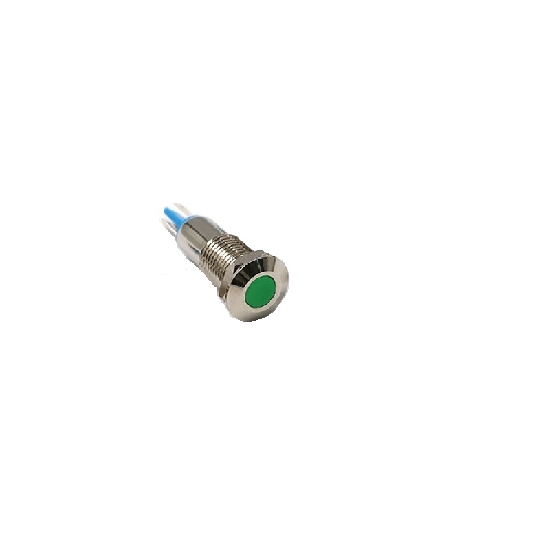 Green 220V 8mm LED Metal Indicator Light-image-45