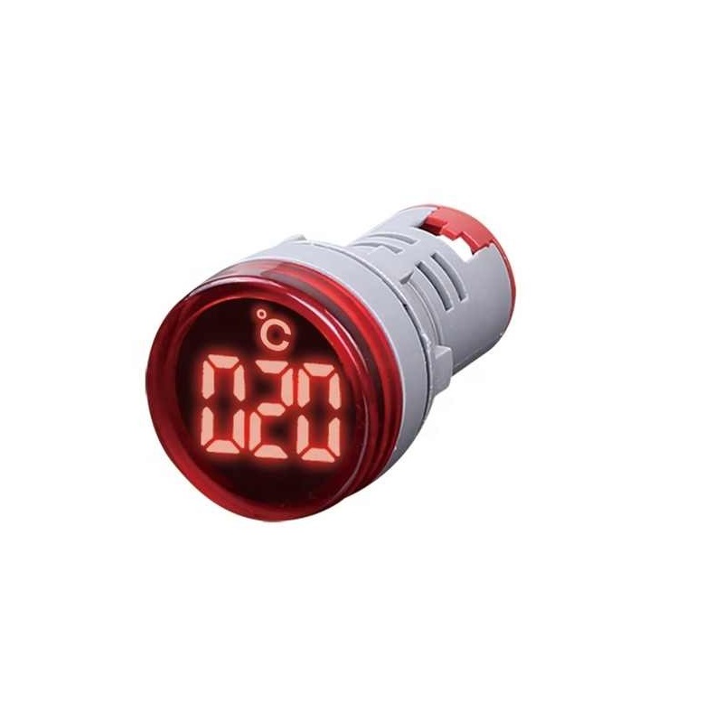 Red -20~199℃ 22mm AD16-22TM(AD101-22TM) Round LED Temperature Indicator Light-picture-28