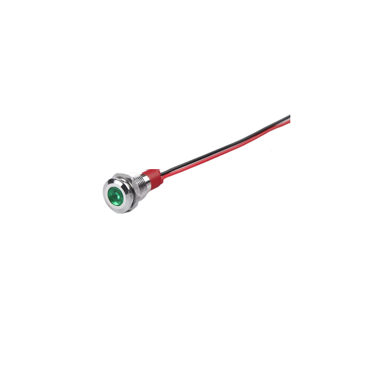Green 3-9V 12mm LED Metal Indicator Light with 15CM Cable-picture-26