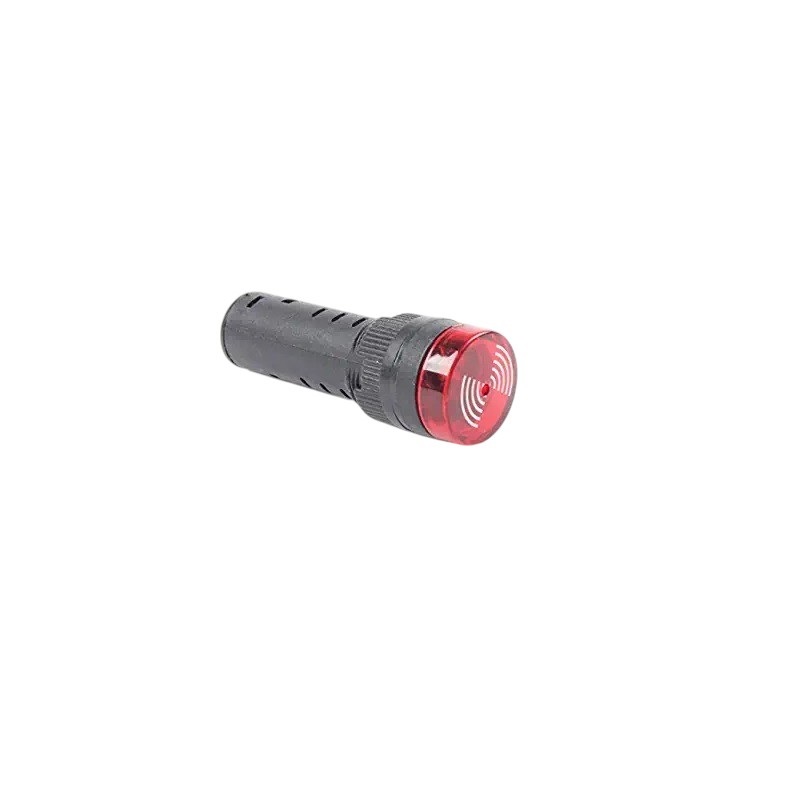 Red AC220V 30mm AD16- 30SM LED Signal Indicator Built-in Buzzer-picture-22