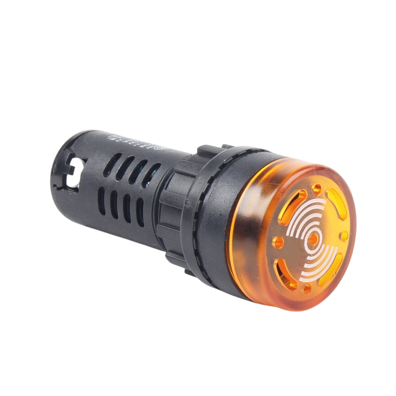 Yellow AC220V 22mm AD16- 22SM LED Signal Indicator Built-in Buzzer-image-19
