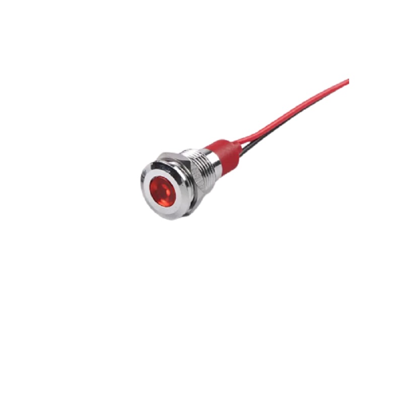 Red 3-9V 8mm LED Metal Indicator Light with 15CM Cable-picture-14