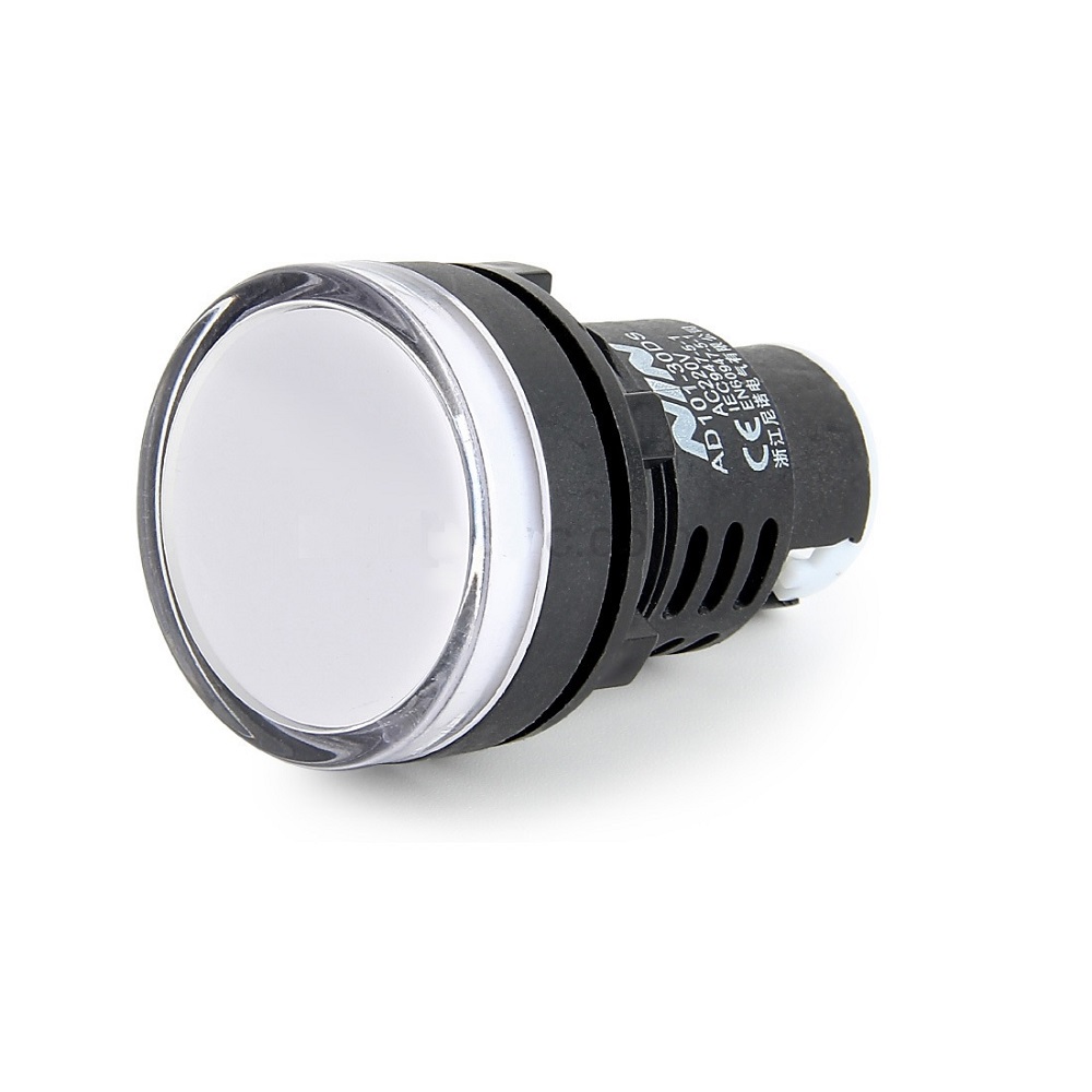 White AC 220V 30mm AD16-30DS LED Power Pilot Signal Indicator Lamp-image-33