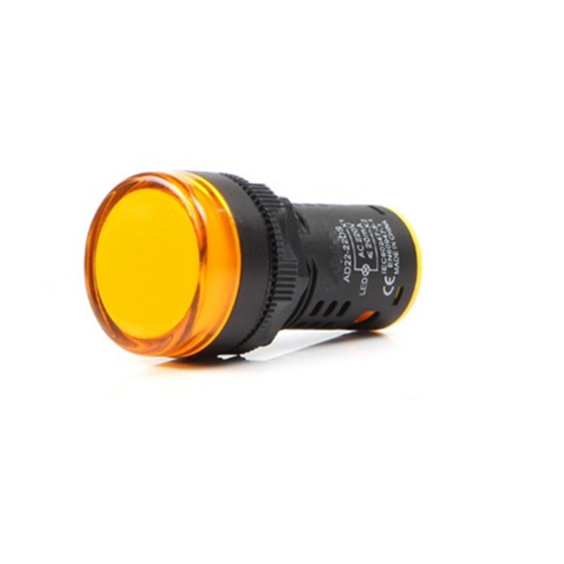 Yellow AC220V 22mm AD16-22DS LED Power Pilot Signal Light Lamp-image-21