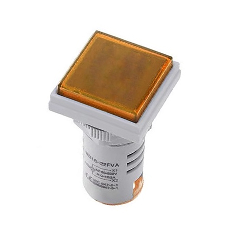 Yellow 20-75Hz 22mm AD16-22DSHZ Square Cover LED Hertz Meter Indicator Light-picture-10
