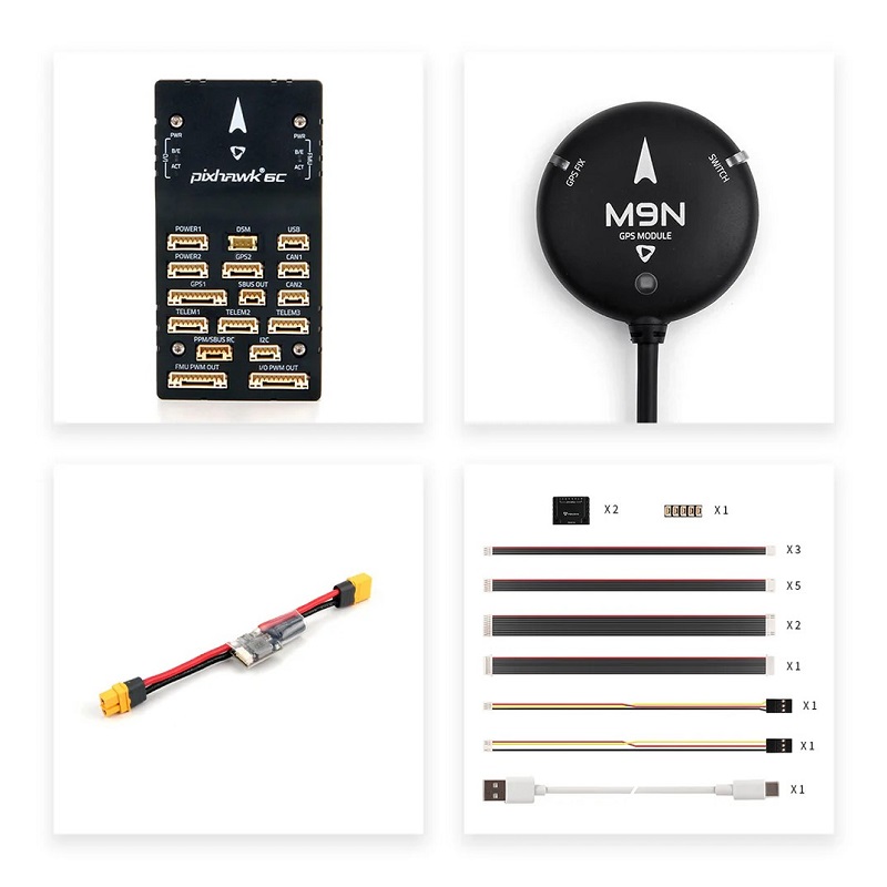 Holybro Pixhawk 6C Flight Controller + PM02 Power Module +M9N GPS-picture-16
