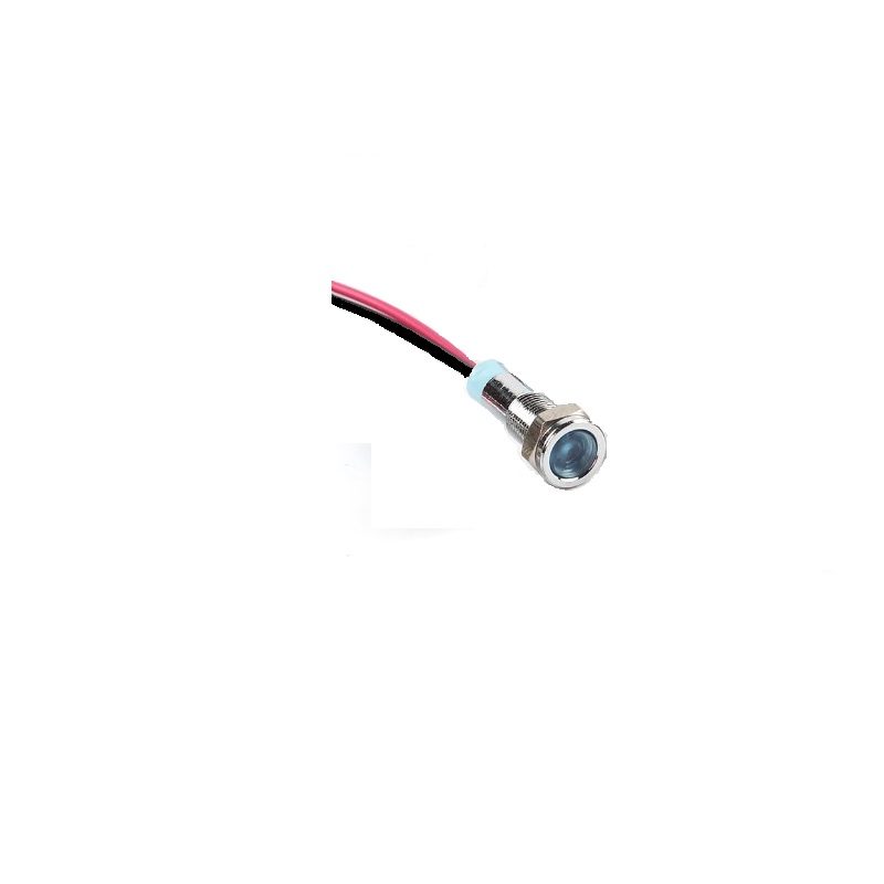 Blue 10-24V 8mm LED Metal Indicator Light with 15CM Cable-picture-33