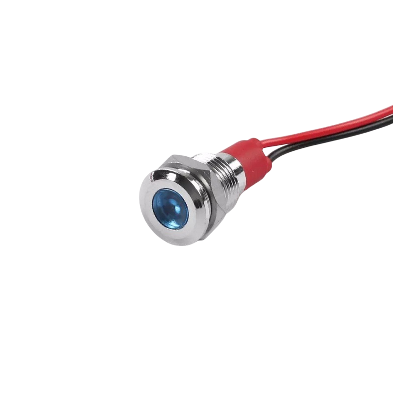 Blue 10-24V 10mm LED Metal Indicator Light with 15CM Cable-image-13