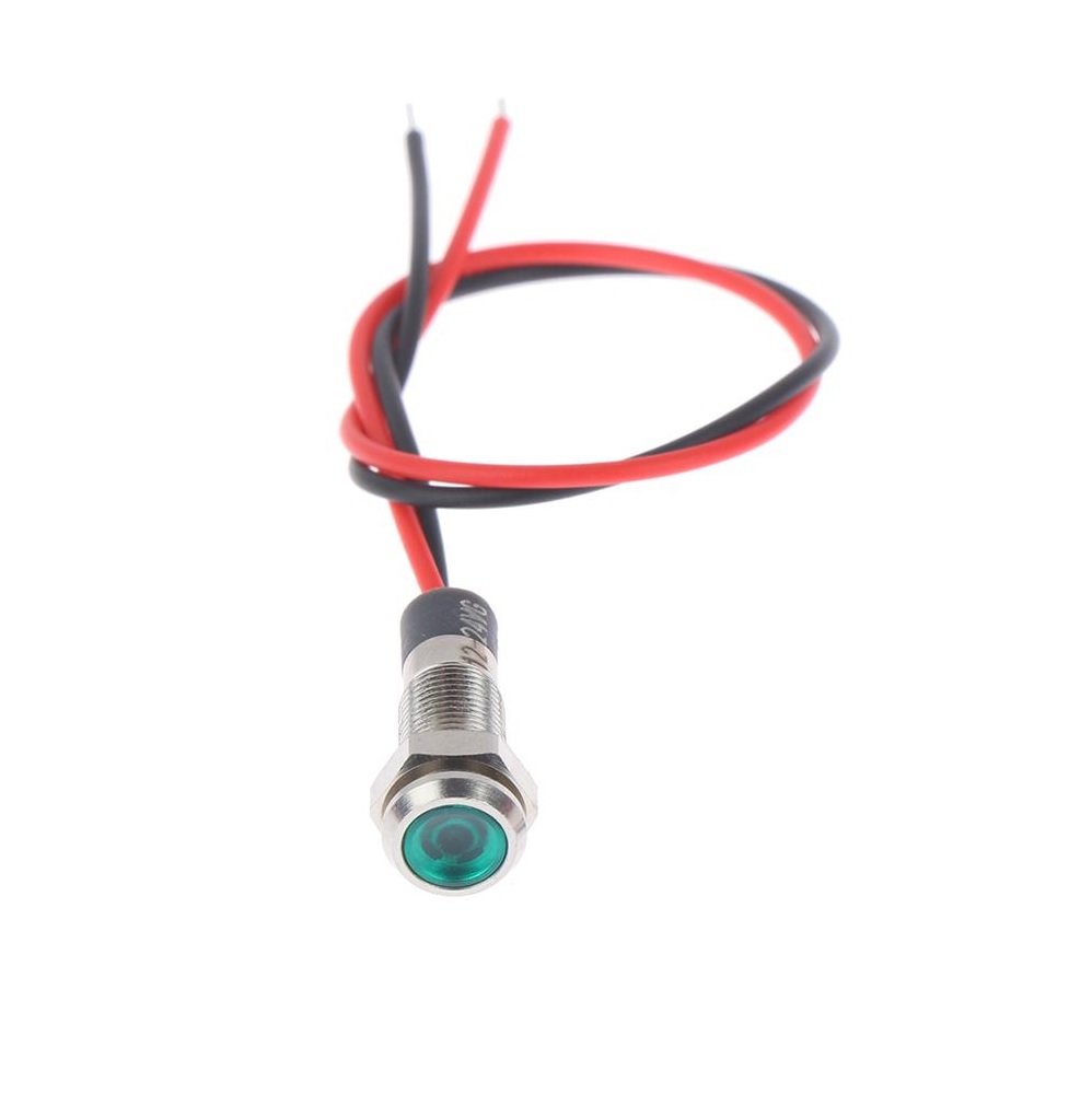 3V 5MM Green LED Metal Indicator Light with 20 CM Cable (Pack of 5)-image-27