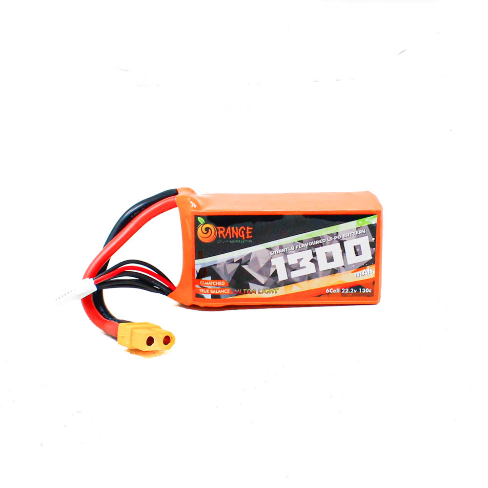 Orange 22.2V 1300mAh 130C 6S FPV U2 Series Lithium Polymer Battery Pack-image-5