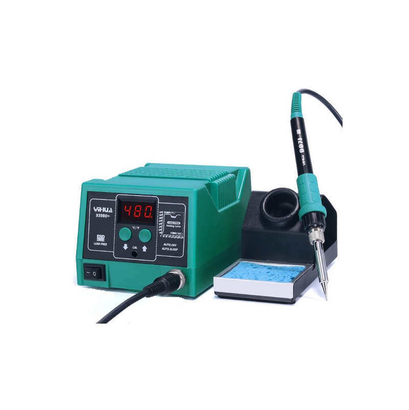 Yihua 939Bd+Esd Safe Adjustable Constant Temperature Electronic PCB Soldering Iron SMD Rework Station Machine-image-9