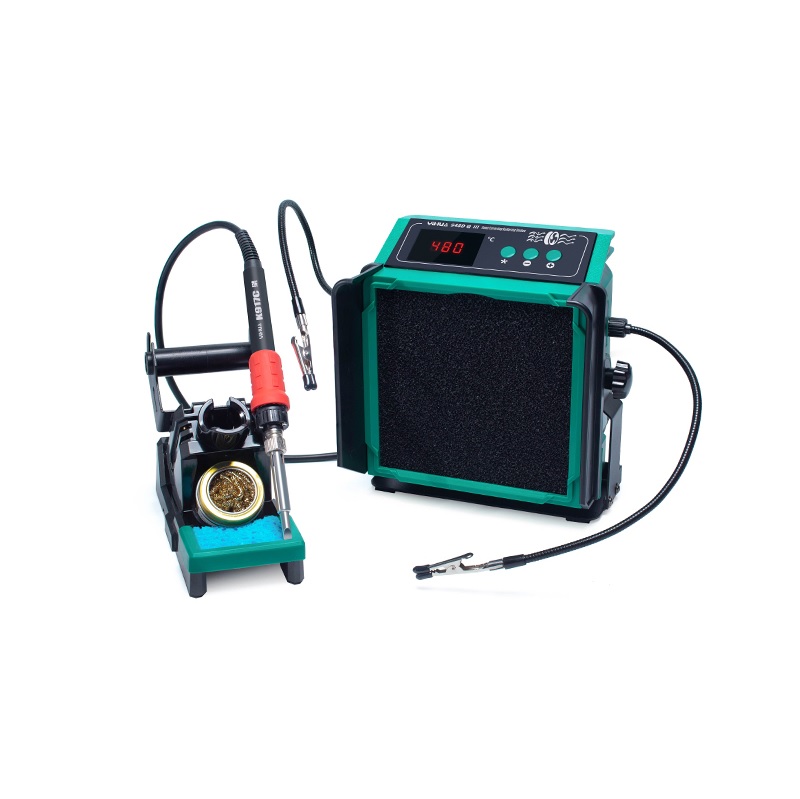 YIHUA 948DQ-III 2-IN-1 Solder Fume Extractor Fan 110W Soldering Station Kit Smoke Absorber Tiltable Angle Temp Display, Helping Hands, Iron Holder-image-41