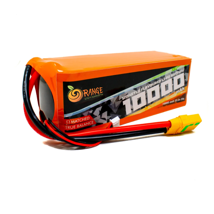 Orange 22.2V 10000mAh 25C 6S Lithium Polymer Battery Pack-image-1