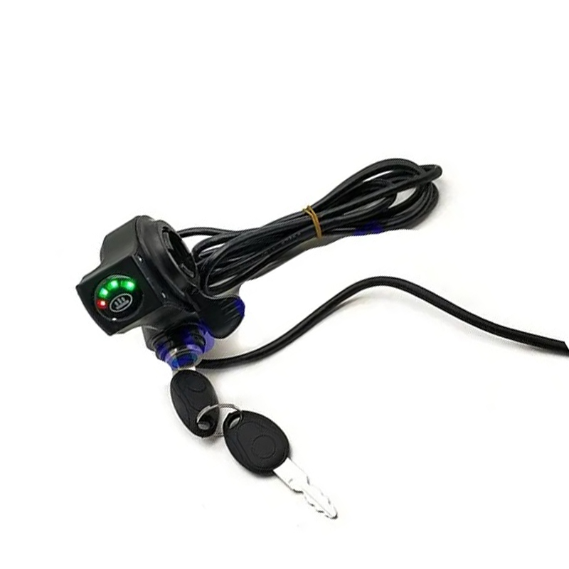 Yalu Electric scooter digital thumb throttle with voltage display and lock-picture-11