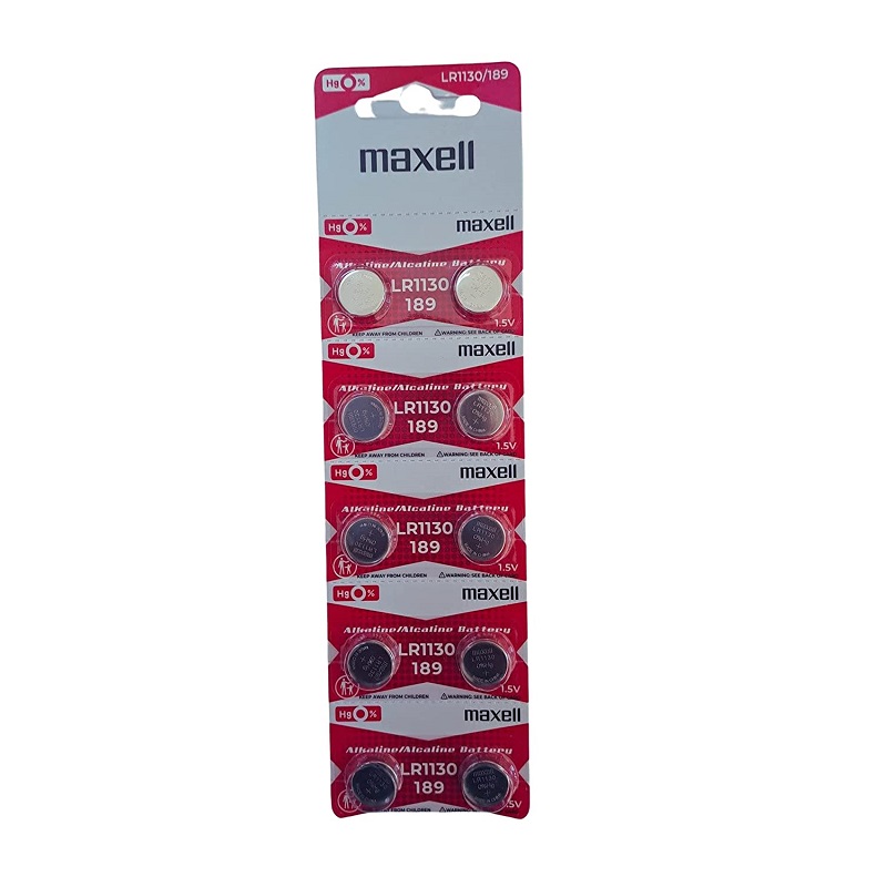 Maxell LR1130 Battery 1.5V Micro Alkaline Button Coin Cell (Pack of 10)-image-19