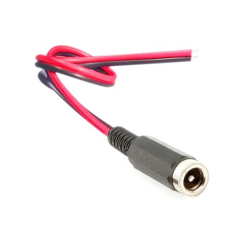 SafeConnect DC Jack Female Connector 2.1mm x 5.5mm 20AWG 15cm Pigtail Cable-picture-25